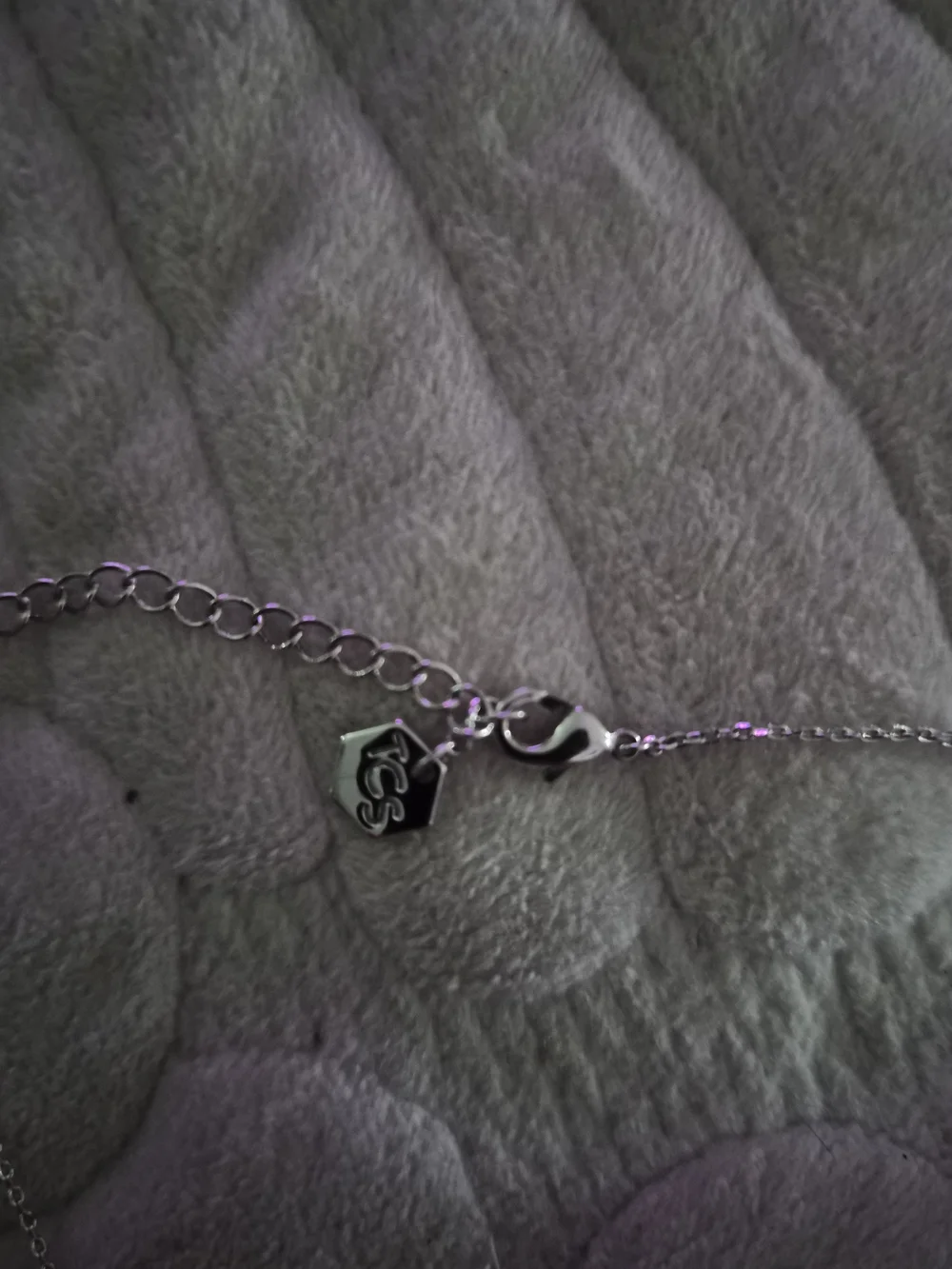 Touchstone Crystal Silver Chain Necklace with Gold Flip Flop Pendant